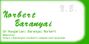 norbert baranyai business card